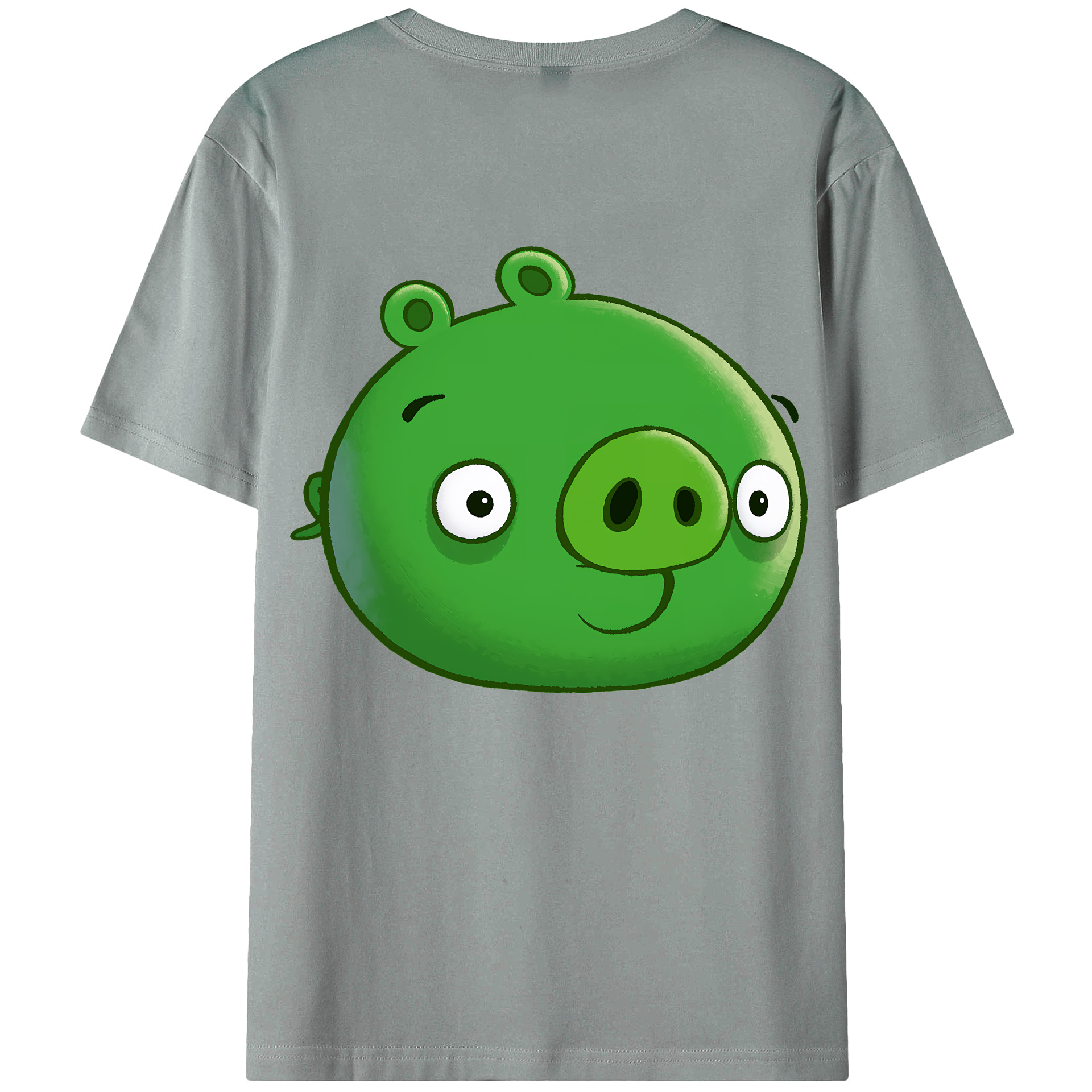 （画像用） Angry Birds アングリーバード 綿100％ メンズ半袖Tシャツ（バックプリント） 通気性